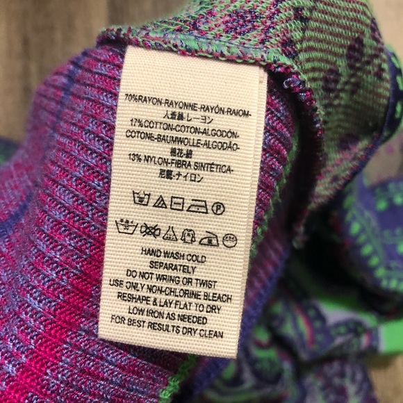 Paisley light knit jersey top/sweater/knit top - Picture 3 of 4